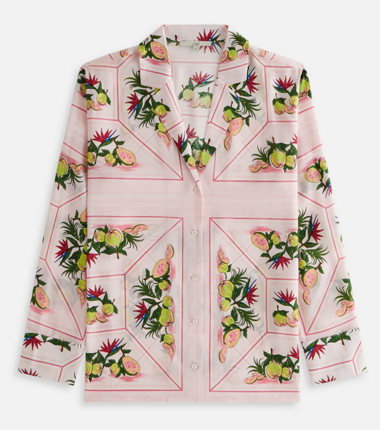 Kith Women's Amalia II Guava Light Pink Button Down Shirt Size Medium