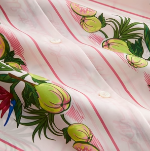 Kith Women's Amalia II Guava Light Pink Button Down Shirt Size Medium