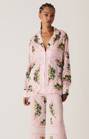 Kith Women's Amalia II Guava Light Pink Button Down Shirt Size Medium