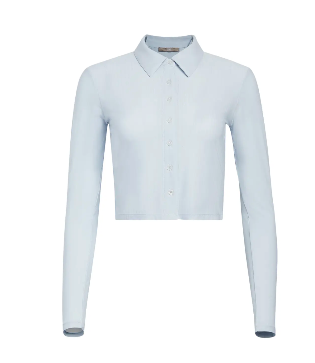 Kith Womens Tori Pointelle Button Up Grey Size XS