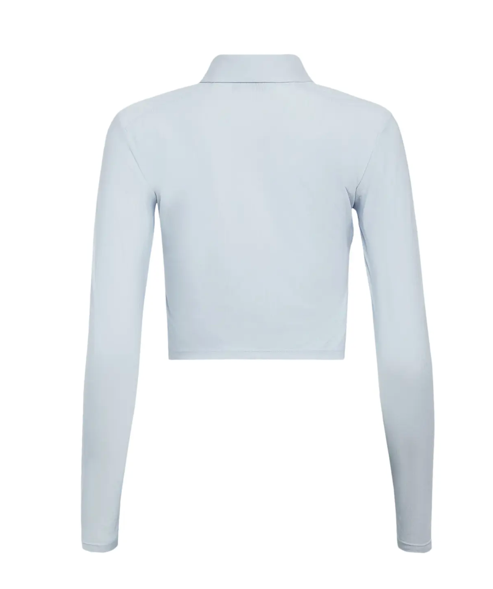 Kith Womens Tori Pointelle Button Up Grey Size XS