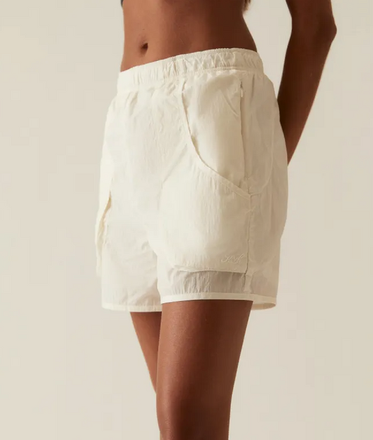 Kith Women's Devan Nylon Off-White Short Size Large