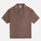 Kith Women's Elena Moonogram Brown Silk Camp Shirt Size Large