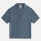 Kith Women's Elena Monogram Silk Camp Navy Shirt Size Large