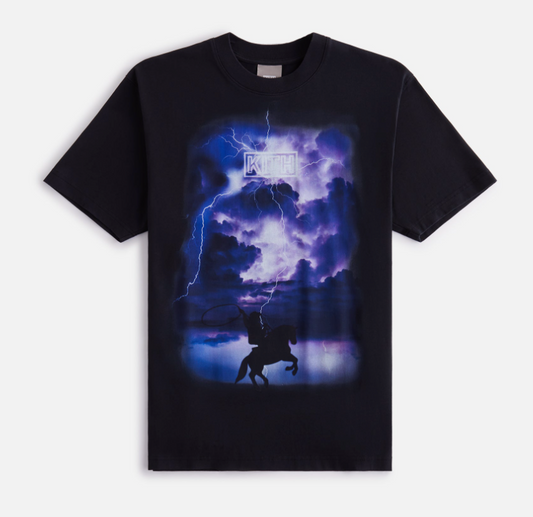 Kith Women's Perfect Storm Vintage Black T-Shirt Size Large