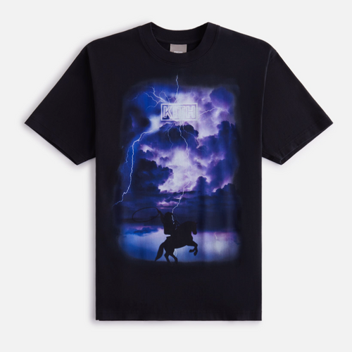 Kith Women's Perfect Storm Vintage Black T-Shirt Size Small