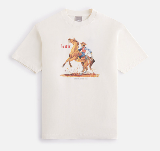 Kith Women's Rodeo Vintage Cream Tee Size Large