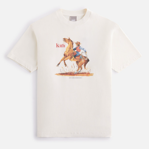 Kith Women's Rodeo Vintage Cream Tee Size Medium