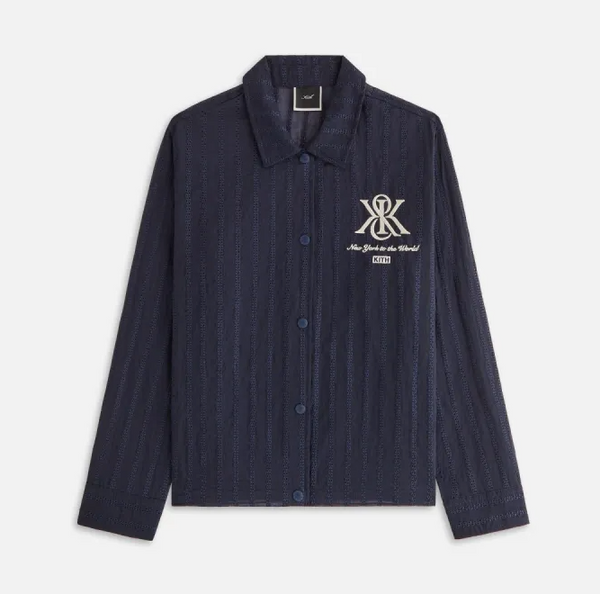 Kith Women's Kieran Crest Navy Coaches Jacket Size XL