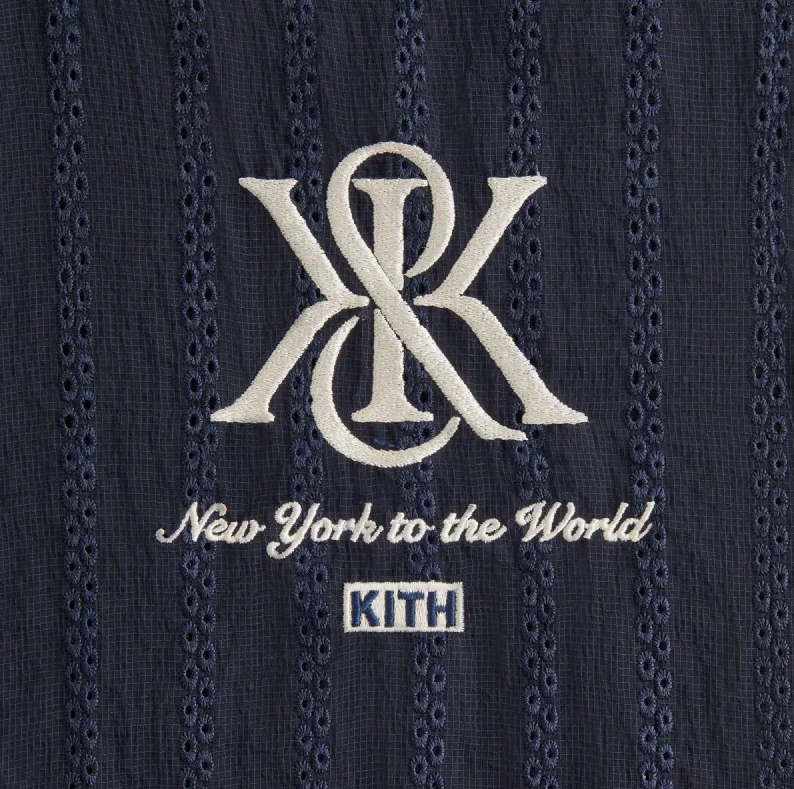 Kith Women's Kieran Crest Navy Coaches Jacket Size Medium