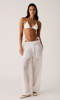 Kith Women's Kavi Sheer White Monogram Pant Size Small
