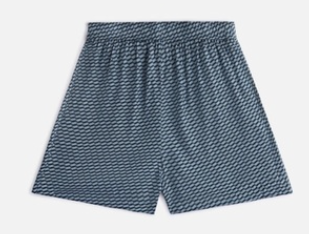 Kith Womens Rayne Monogram Silk Short Navy Size Medium