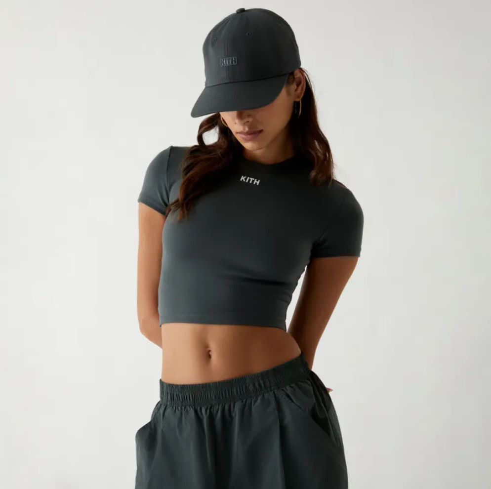 Kith Women's Mulberry II Dark Grey Active Tee Size Small