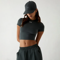 Kith Women's Mulberry II Dark Grey Active Tee Size Small