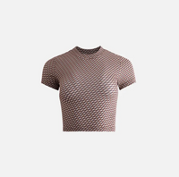 Kith Women's Mulberry Sheer Monogram Tee - Canvas - Size Medium