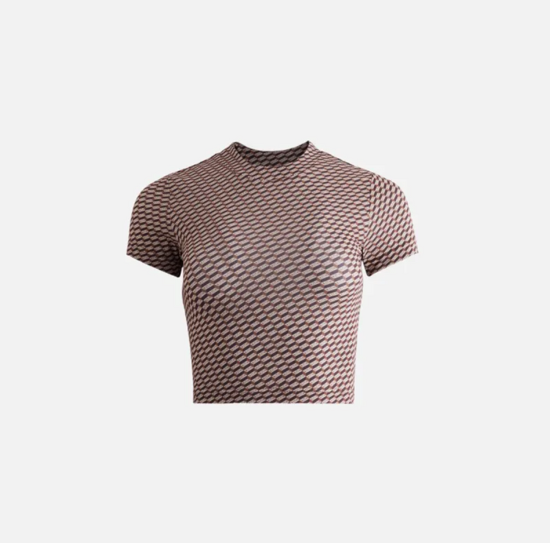 Kith Women's Mulberry Sheer Monogram Tee - Canvas - Size Medium