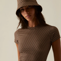 Kith Women's Mulberry Sheer Monogram Tee - Canvas - Size Medium