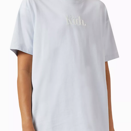 Kith Women's Vintage Punctured Logo Tee - Jersey Blue - Size XS