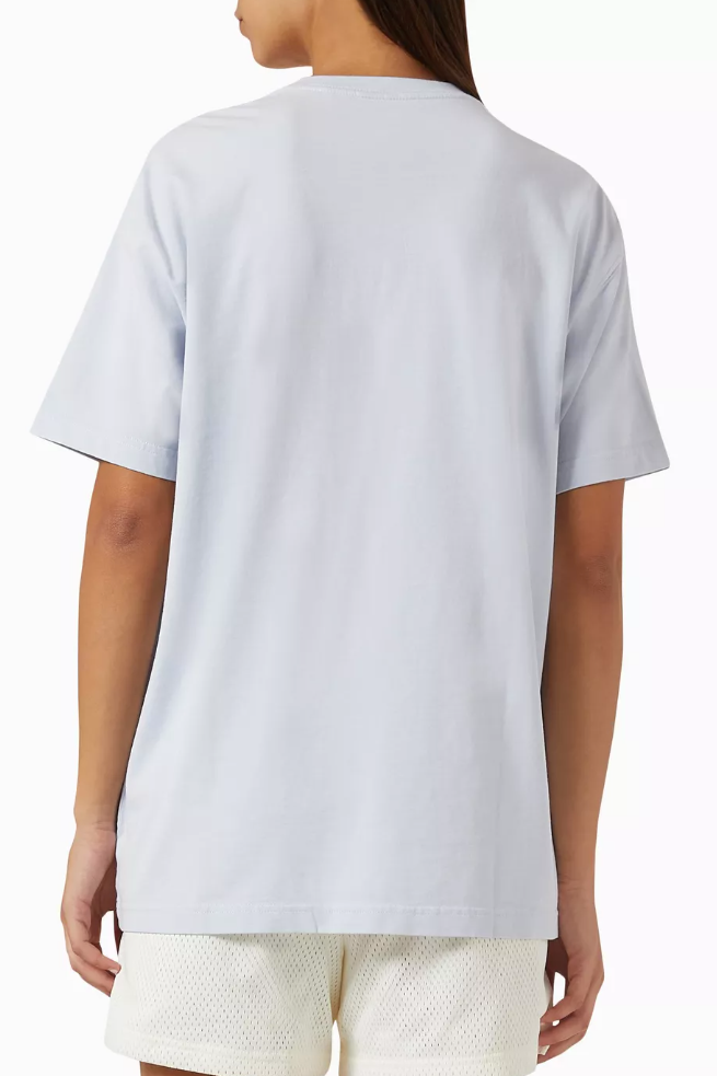 Kith Women's Vintage Punctured Logo Tee - Jersey Blue - Size XS