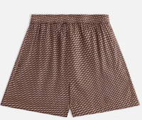 Kith Womens Rayne Monogram Silk Short Brown Size Medium