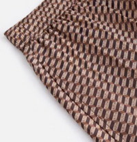 Kith Womens Rayne Monogram Silk Short Brown Size Medium
