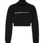 Palm Angels All Roads Cropped Turtleneck Sweater Top Black