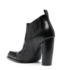 Off-White Moon Beatle Shade 95mm Leather Ankle Boots Size 38 IT