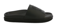 Off- White Pool Time Leather Slide Sandal In Black Size 44