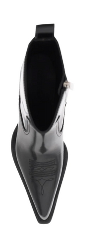Off-White Leather Texan Ankle Boots Size 38