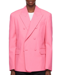 Palm Angels Pink Sonny Blazer Suit Jacket Size 46