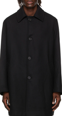 Palm Angels Curved Logo Mens Coat Black Size 48