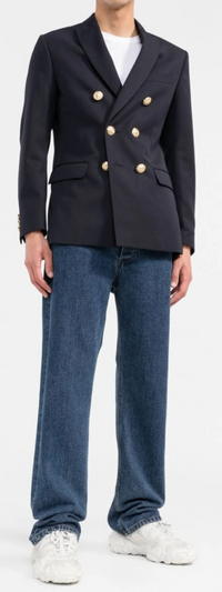 Palm Angels Palm Embroidered Double Breasted Blazer Size 44