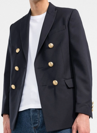 Palm Angels Palm Embroidered Double Breasted Blazer Size 44