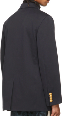 Palm Angels Archive Double Breasted Blazer Blue Suit Jacket Size 52