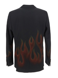 Palm Angels Burning Double Breasted Blazer Suit Jacket Size 48