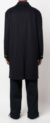 Palm Angels Sartorial Tape Button-up Coat Navy Size 52