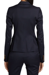 Palm Angels Pinstripe Double Breasted Blazer Suit Jacket Womens Size 44