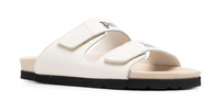 Palm Angels Logo Printed Off-White Beige Slide Sandals Size 41 (8M)