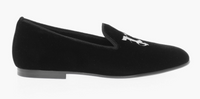 Palm Angels Monogram Embroidered Black Velvet Loafers Size 40 (7M)