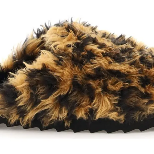 Palm Angels Orange & Black Fur Slip-On Mule Size 42 (9M)