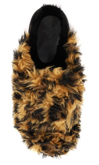 Palm Angels Orange & Black Fur Slip-On Mule Size 43 (10M)