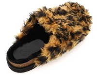 Palm Angels Orange & Black Fur Slip-On Mule Size 43 (10M)