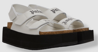 Palm Angels Women's Logo Black/White Birk Sandals Size 37 (5.5W)