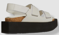 Palm Angels Women's Logo Black/White Birk Sandals Size 37 (5.5W)