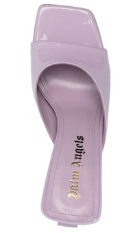 Palm Angels Women's Palm Beach Purple Leather Heels Size 38 (6.5W)