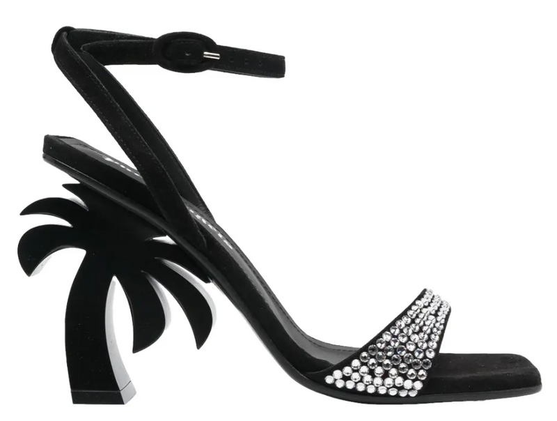 Palm Angels Women's Palm Tree Glittered Black Heel Size 36 (4.5W)