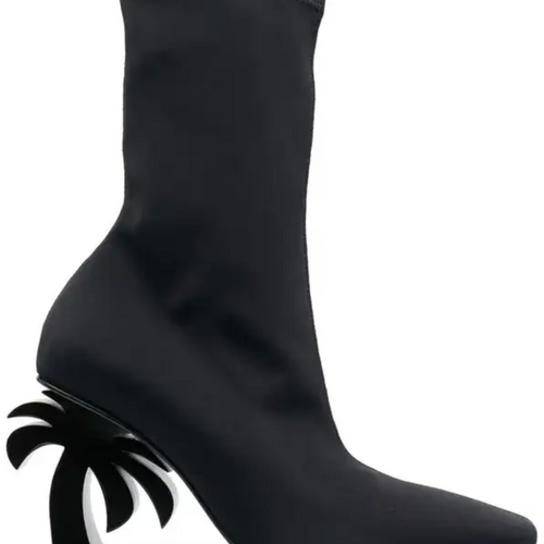 Palm Angels Women's Palm Tree Black Suede Ankle Boots Size 36 (MSRP: $1,080)