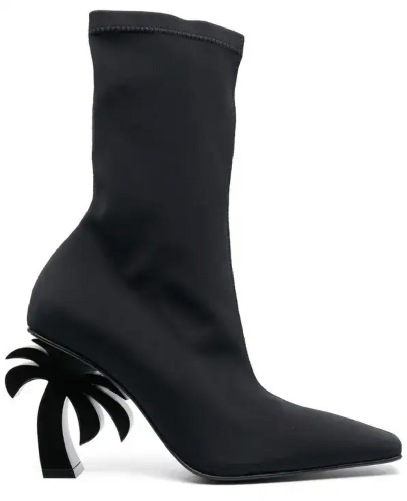 Palm Angels Women's Palm Tree Black Suede Ankle Boots Size 36 (MSRP: $1,080)