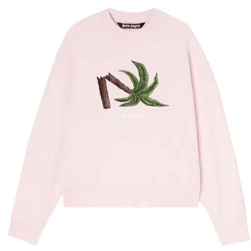 Palm Angels Broken Palm "Pink/Green" Crewneck Sweater Size Large
