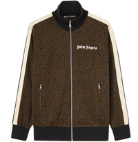Palm Angels Leopard Black/White/Brown Track Jacket Size Large